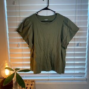 100% Cotton Old Navy Women's Olive Short Sleeve Tee